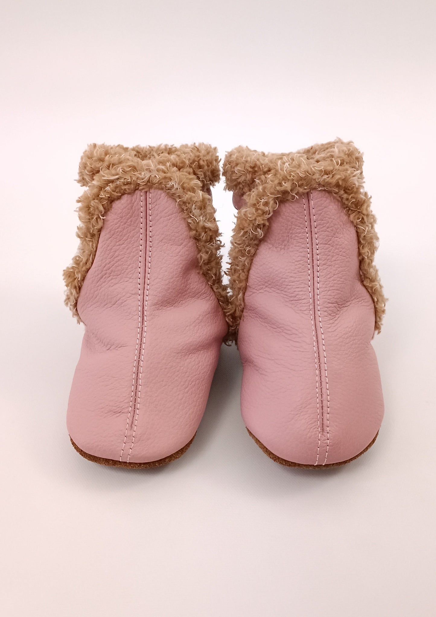 Botas para bebita en cuero primeros pasos