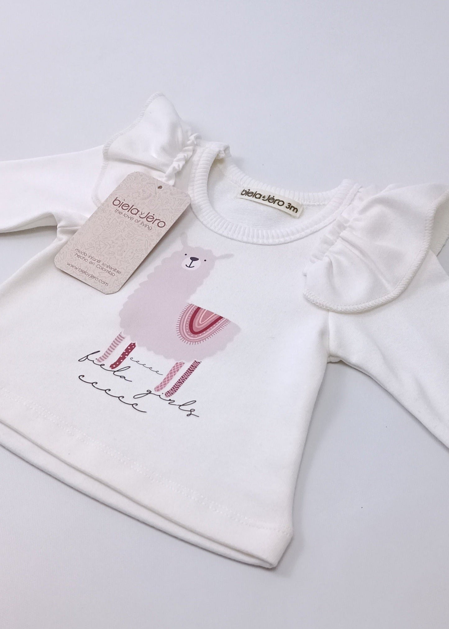 Conjunto Blusita llamita, con jogger para bebita