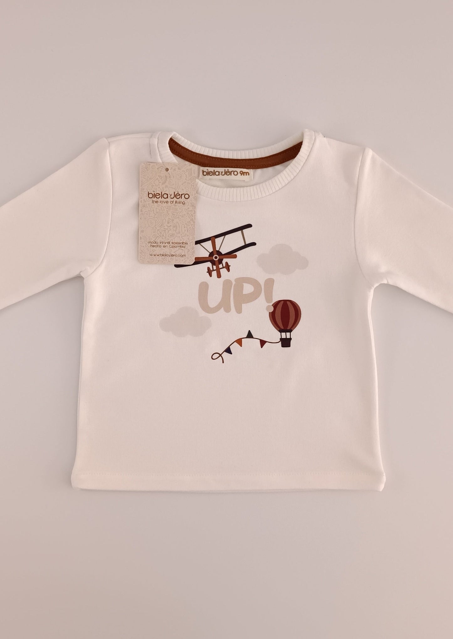 Camiseta manga larga UP avioncito para bebe