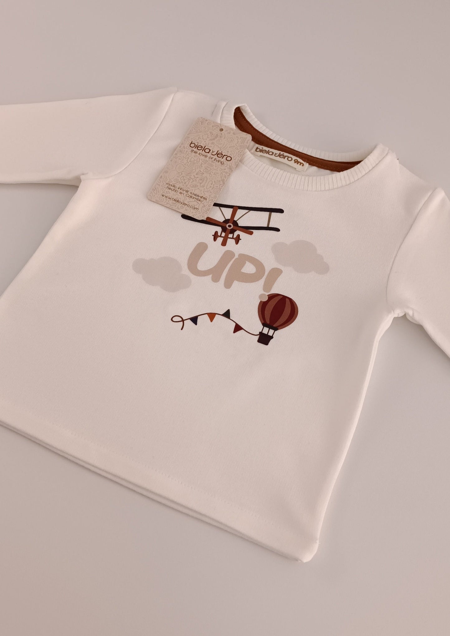 Camiseta manga larga UP avioncito para bebe