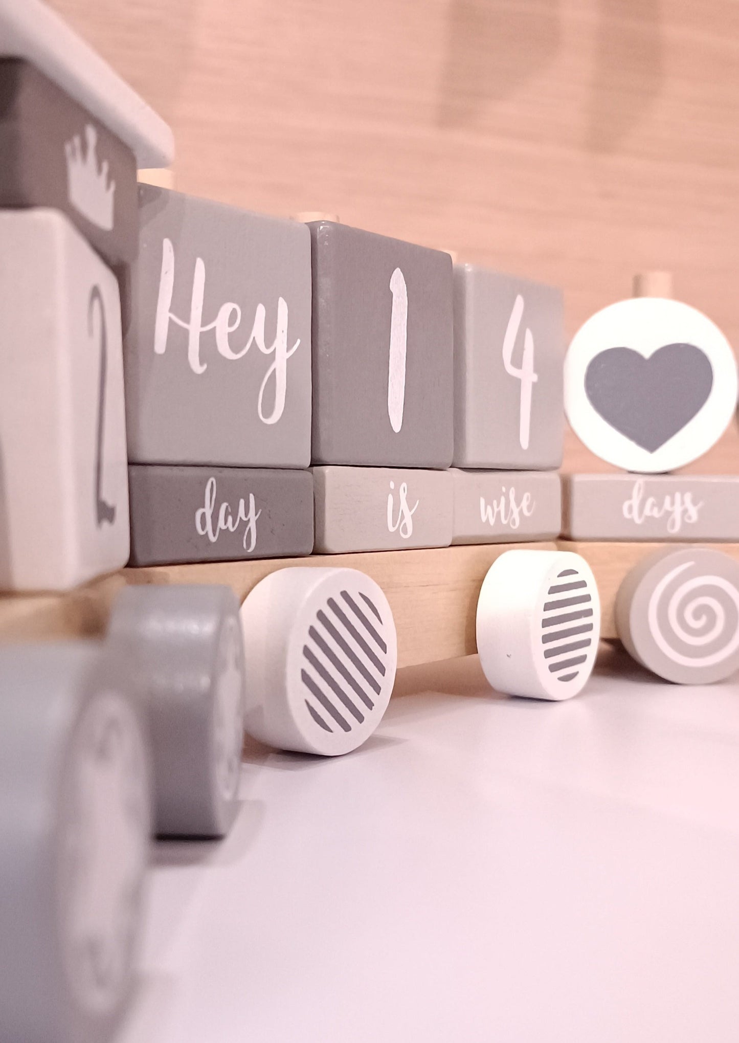 Tren de bloques de madera, regalo divertido!