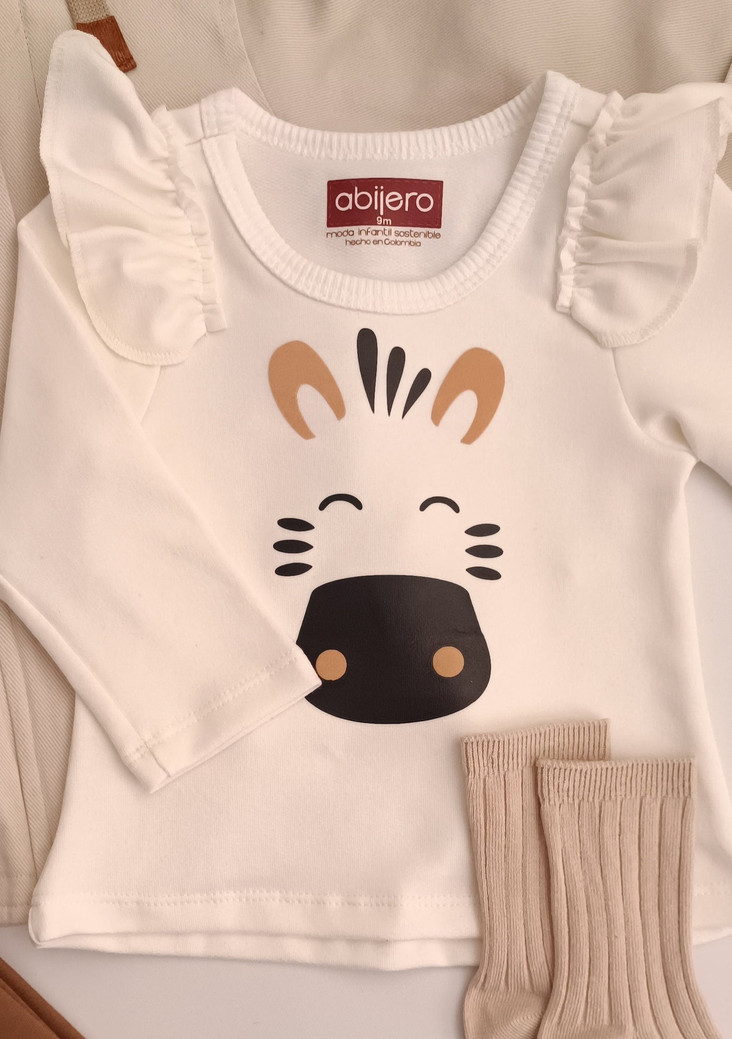 Regalo Listo! Conjunto bebita chaqueta explorador, cebra y leggins