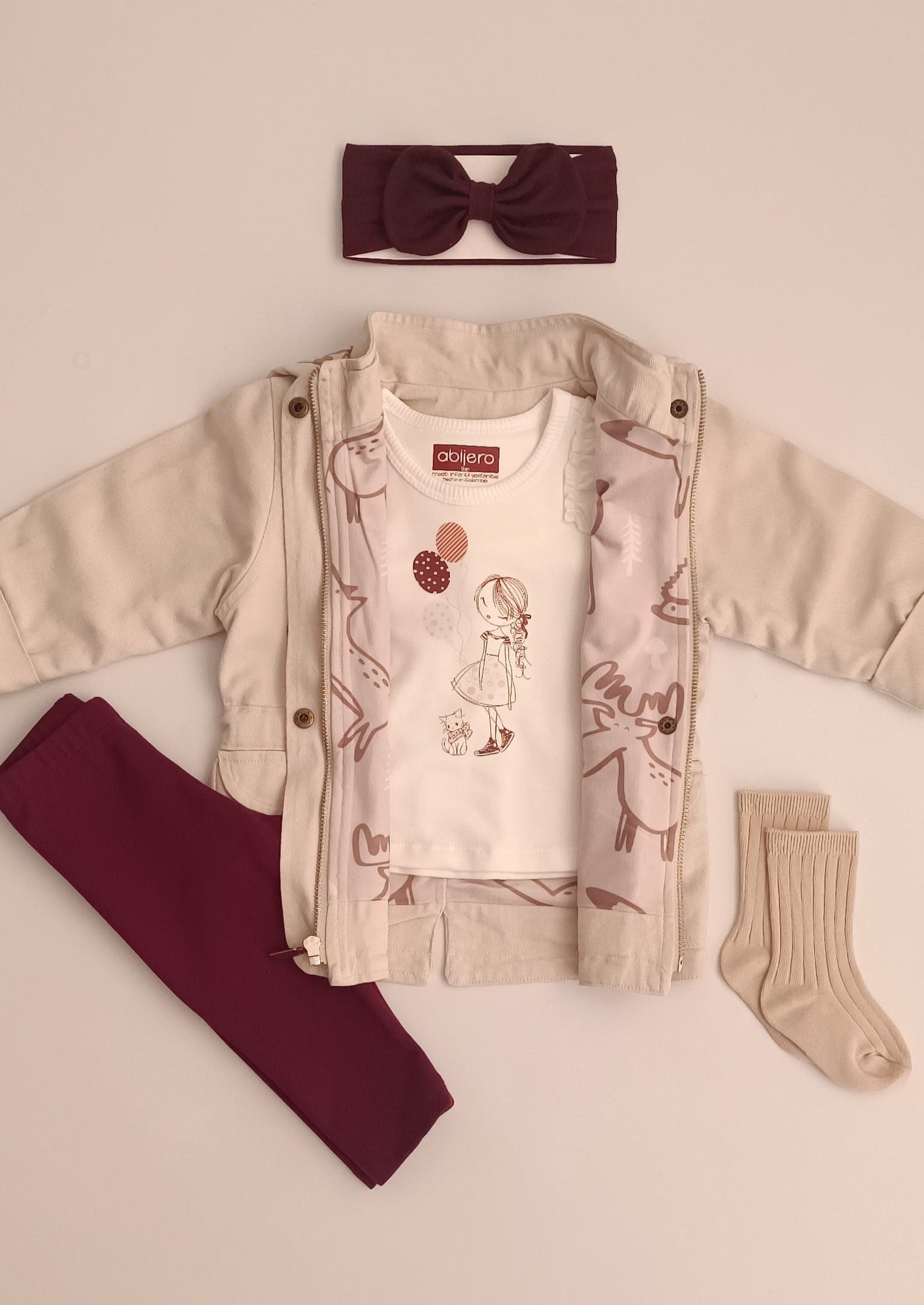 Conjunto chaqueta explorador, blusita y leggins Niña