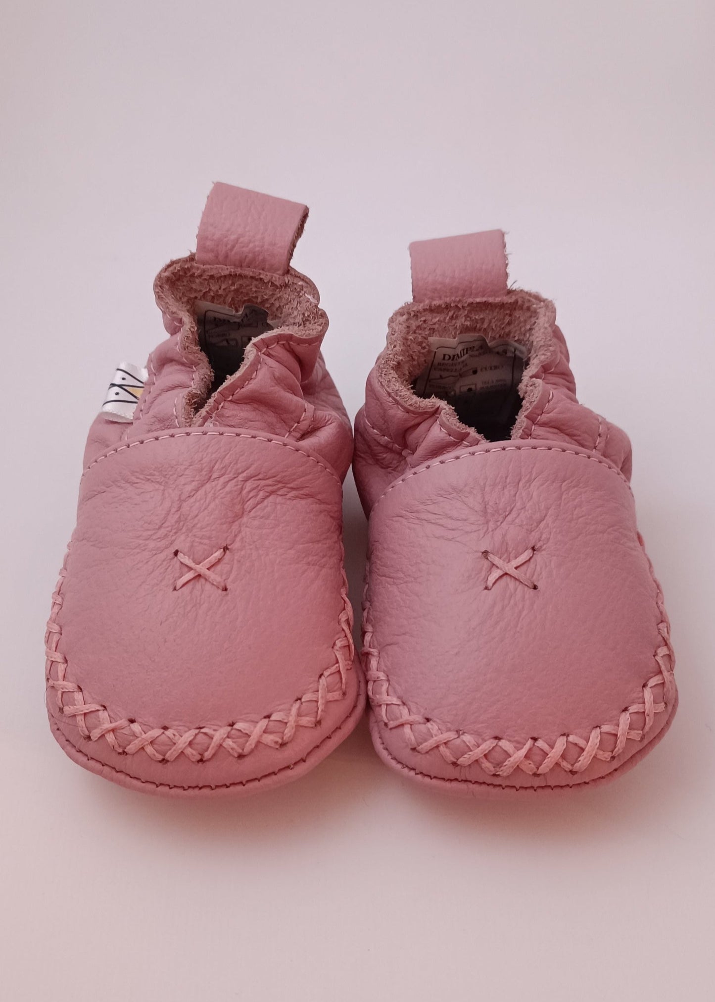 Zapatos Mocasín para bebita en cuero primeros pasos