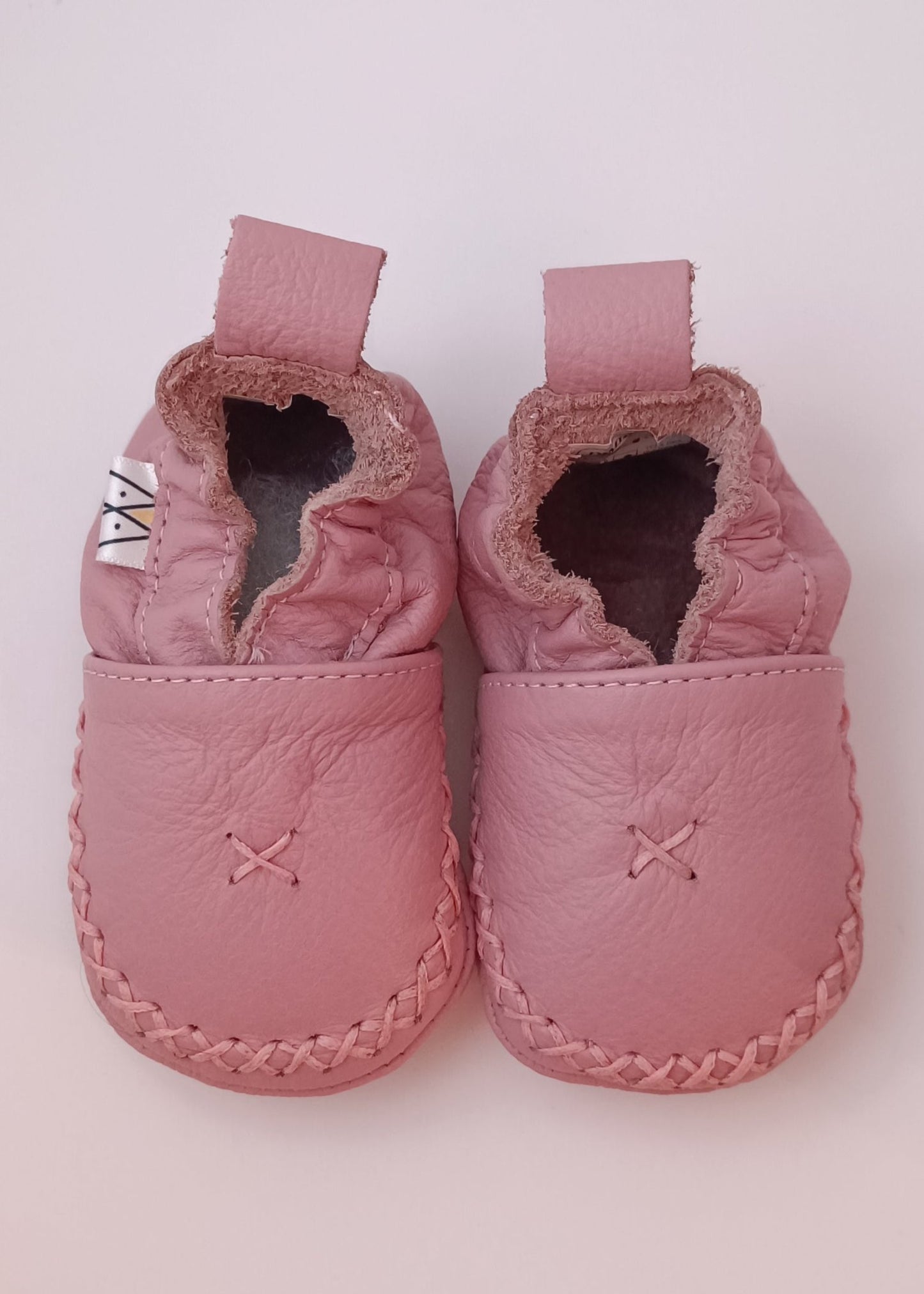 Zapatos Mocasín para bebita en cuero primeros pasos