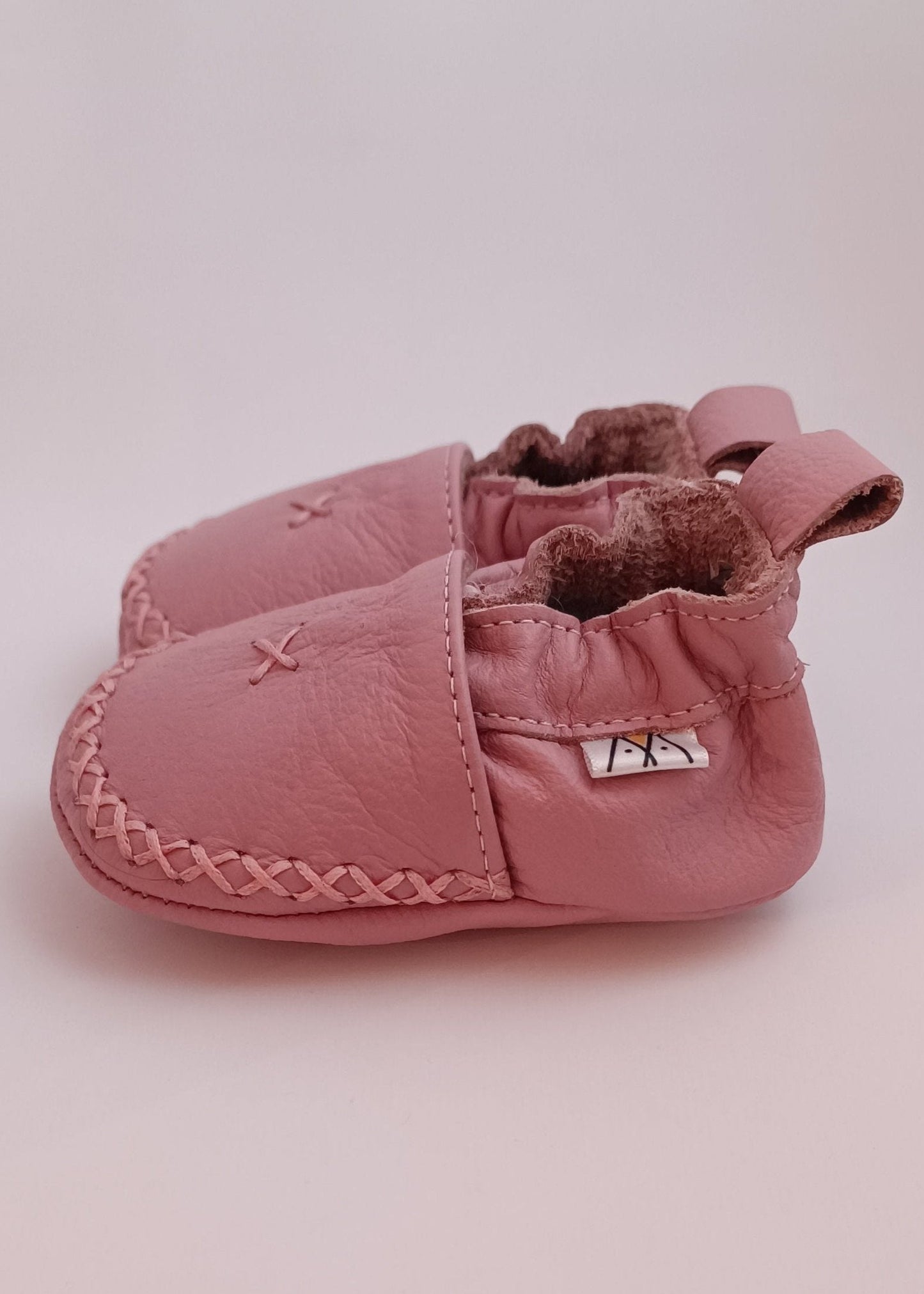 Zapatos Mocasín para bebita en cuero primeros pasos