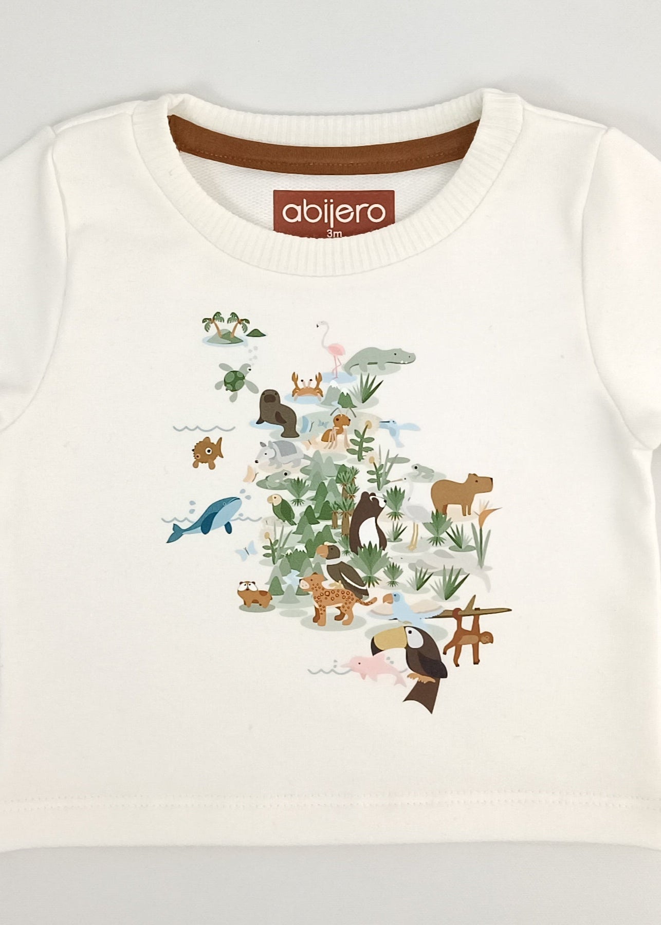 Busito estampado de biodiversidad Colombia Niño