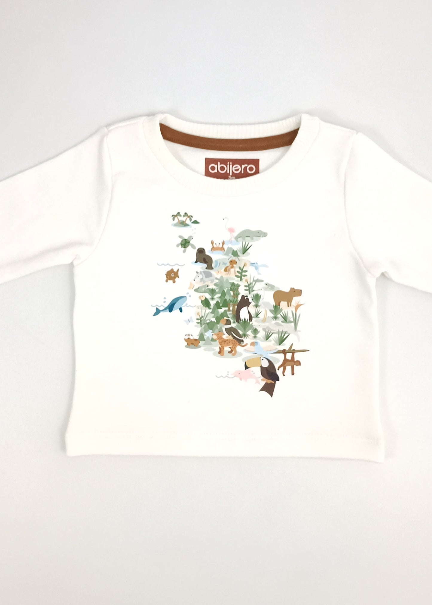 Busito estampado de biodiversidad Colombia Niño