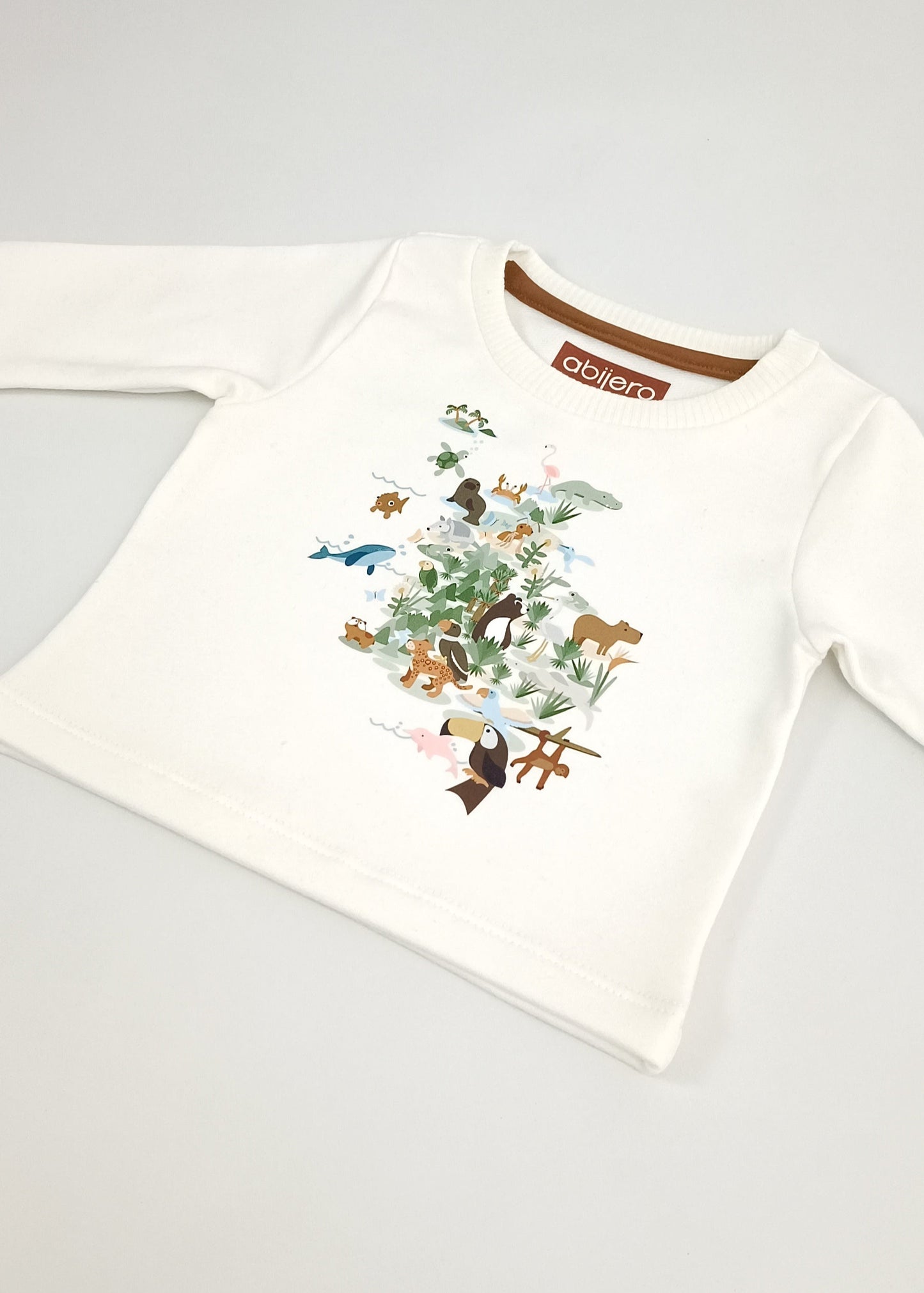 Busito estampado de biodiversidad Colombia Niño