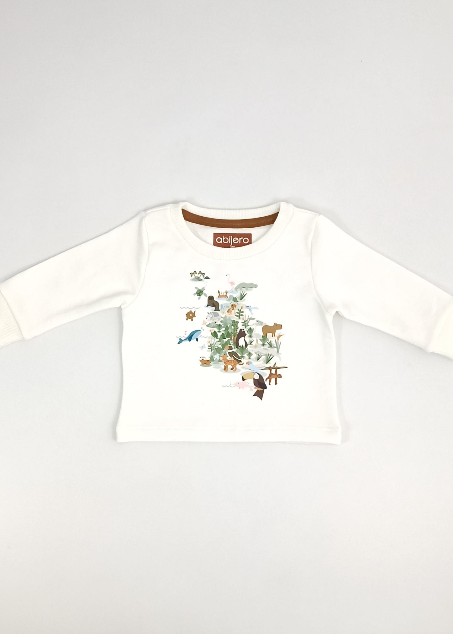 Busito estampado de biodiversidad Colombia Niño