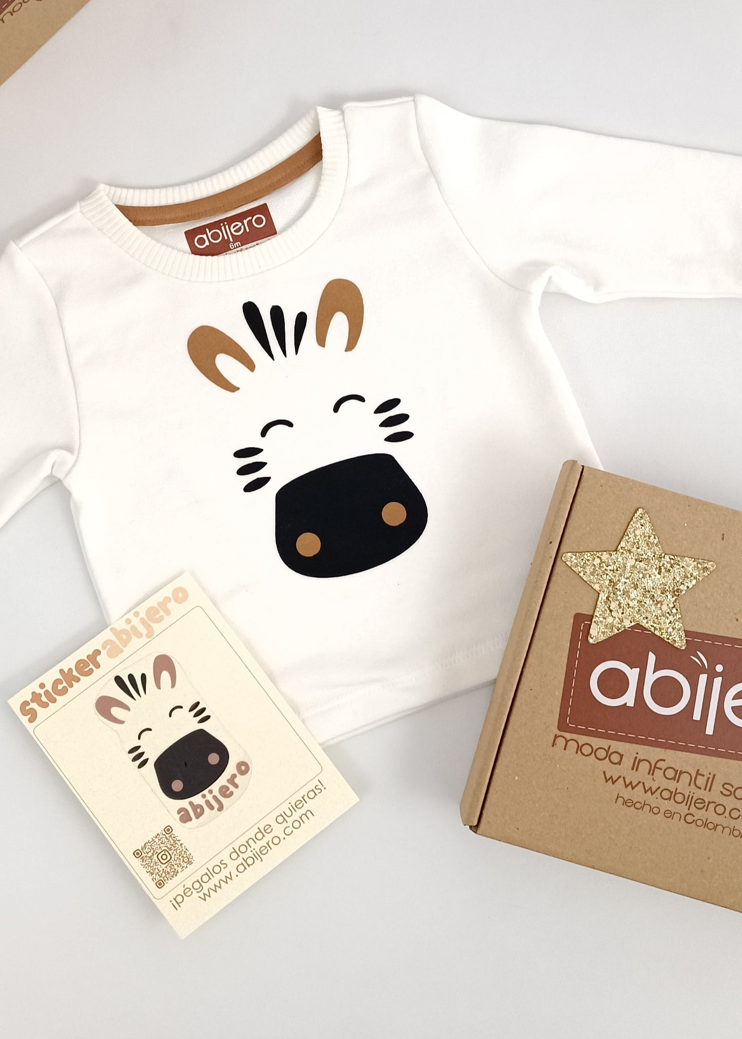 Busito estampado de cebra bebe unisex