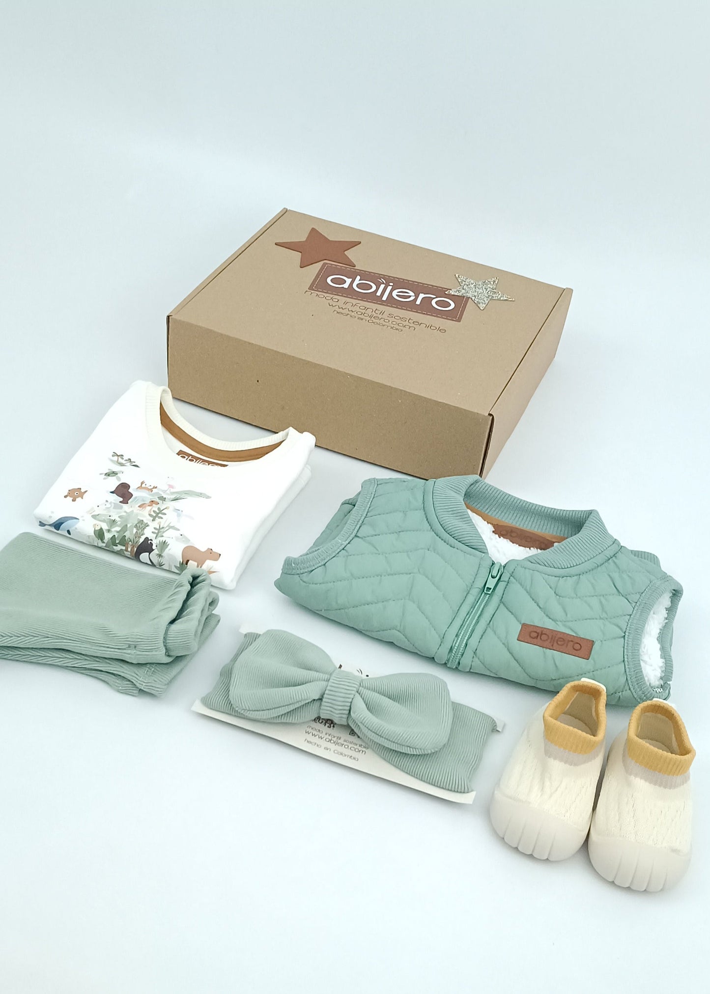Regalo Listo! Conjunto Chaleco y busito biodiversidad niña
