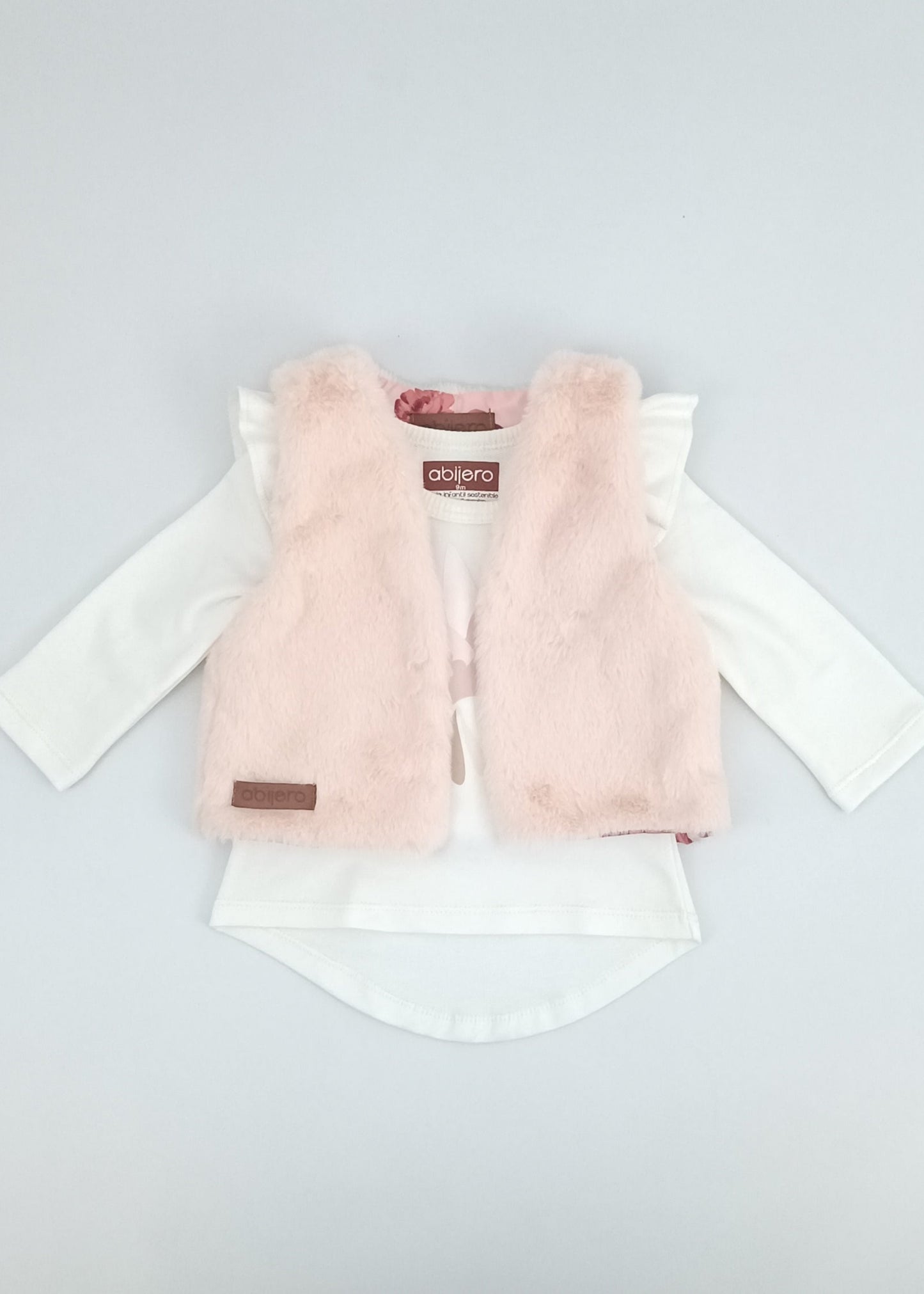 Regalo Listo! Conjunto Chaleco rosa y busito colibrí bebita