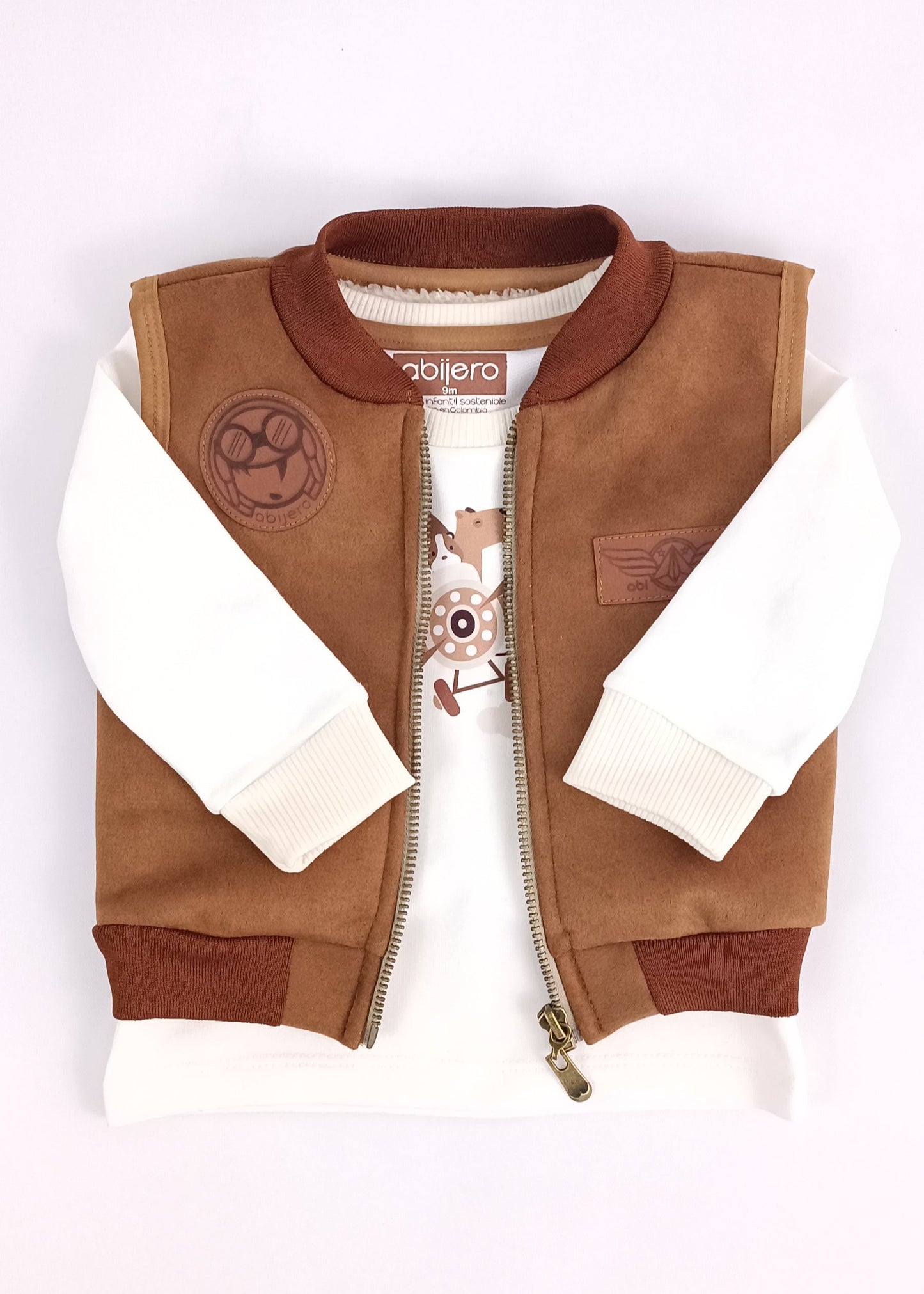 Regalo listo! Conjunto Piloto con jogger bebito