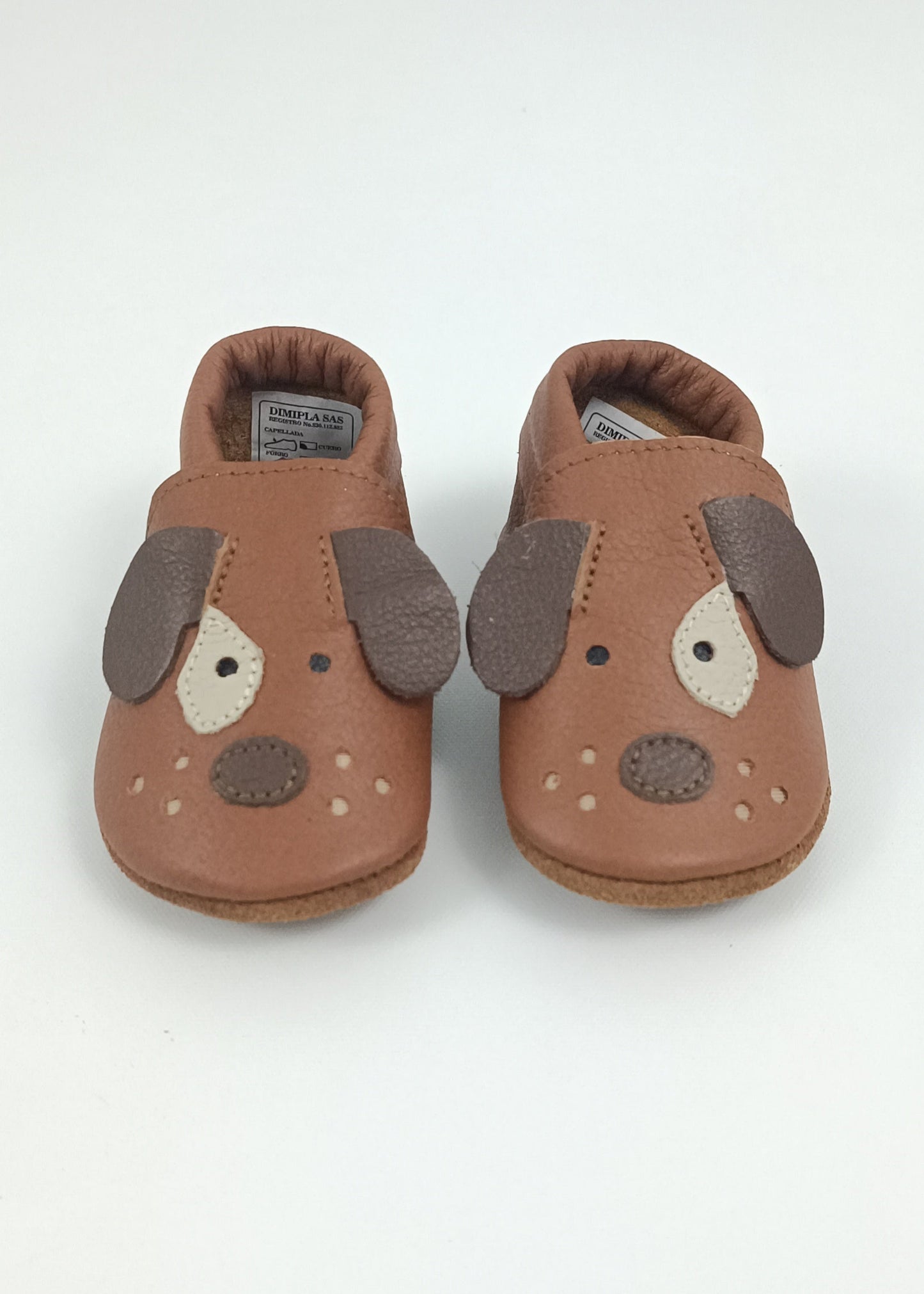 Zapatos Perrito unisex para bebe en cuero primeros pasos