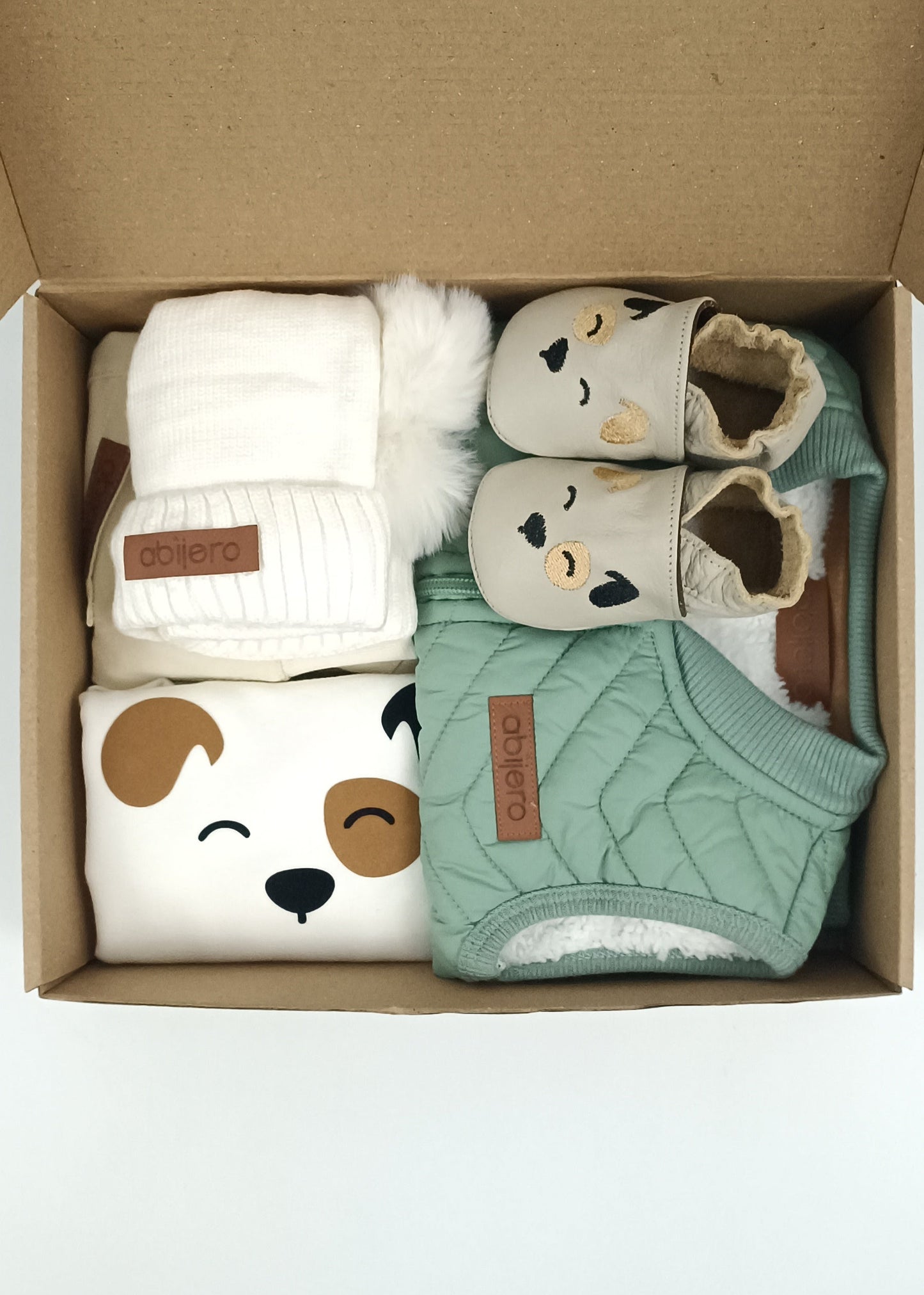 Regalo listo! Conjunto Perrito, chaleco con cargo niño