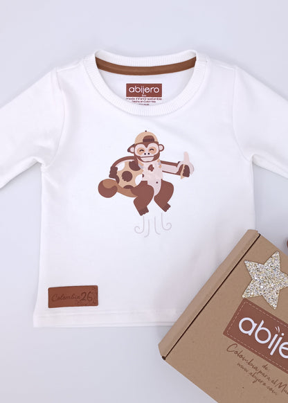 Busito Manga Larga de Algodón – Colección Monito Fútbol Colombia