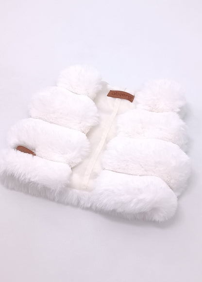 Chaleco de Peluche para Bebita y Niña – Marfil Premium