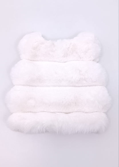 Chaleco de Peluche para Bebita y Niña – Marfil Premium