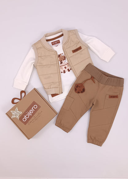 Conjunto de 3 Piezas para Bebé – Edición Especial Cuy Fútbol & Básicos Premium
