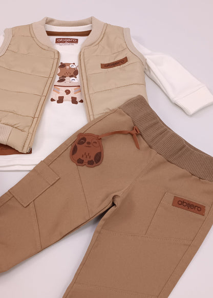 Conjunto de 3 Piezas para Bebé – Edición Especial Cuy Fútbol & Básicos Premium