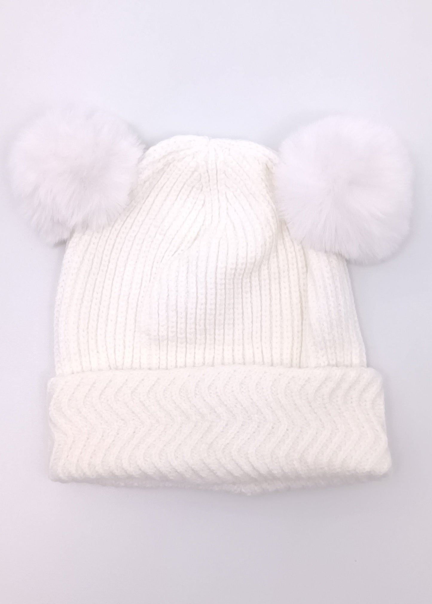 Gorrito Pasamontañas Tejido Premium con Pompones de Peluche para Bebé