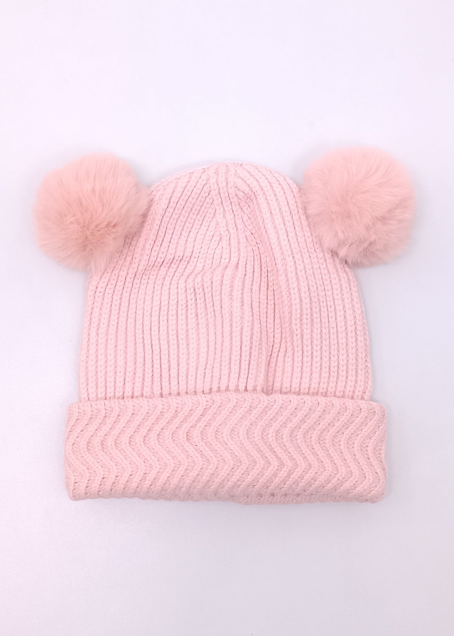 Gorrito Pasamontañas Tejido Premium con Pompones de Peluche para Bebé