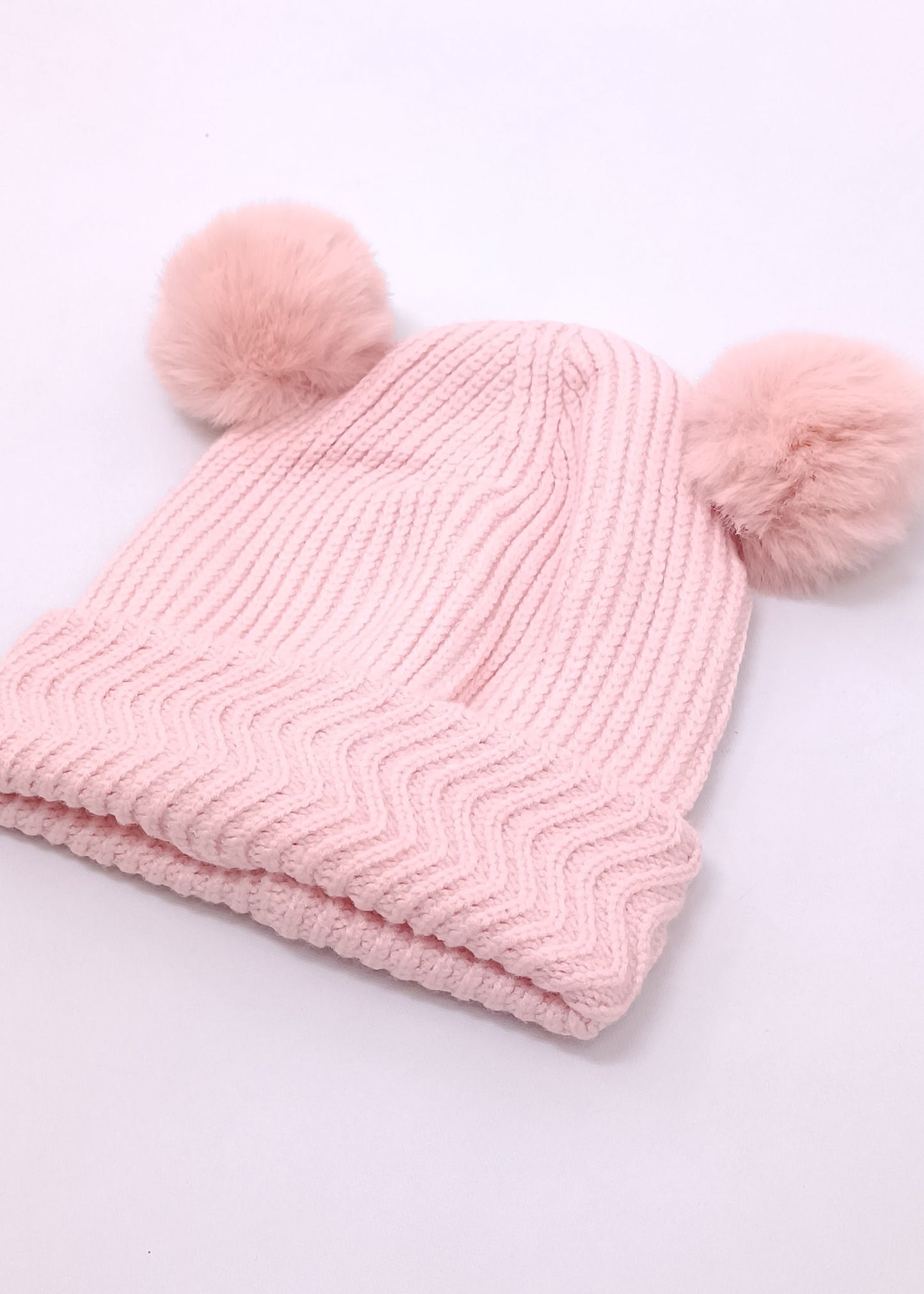 Gorrito Pasamontañas Tejido Premium con Pompones de Peluche para Bebé