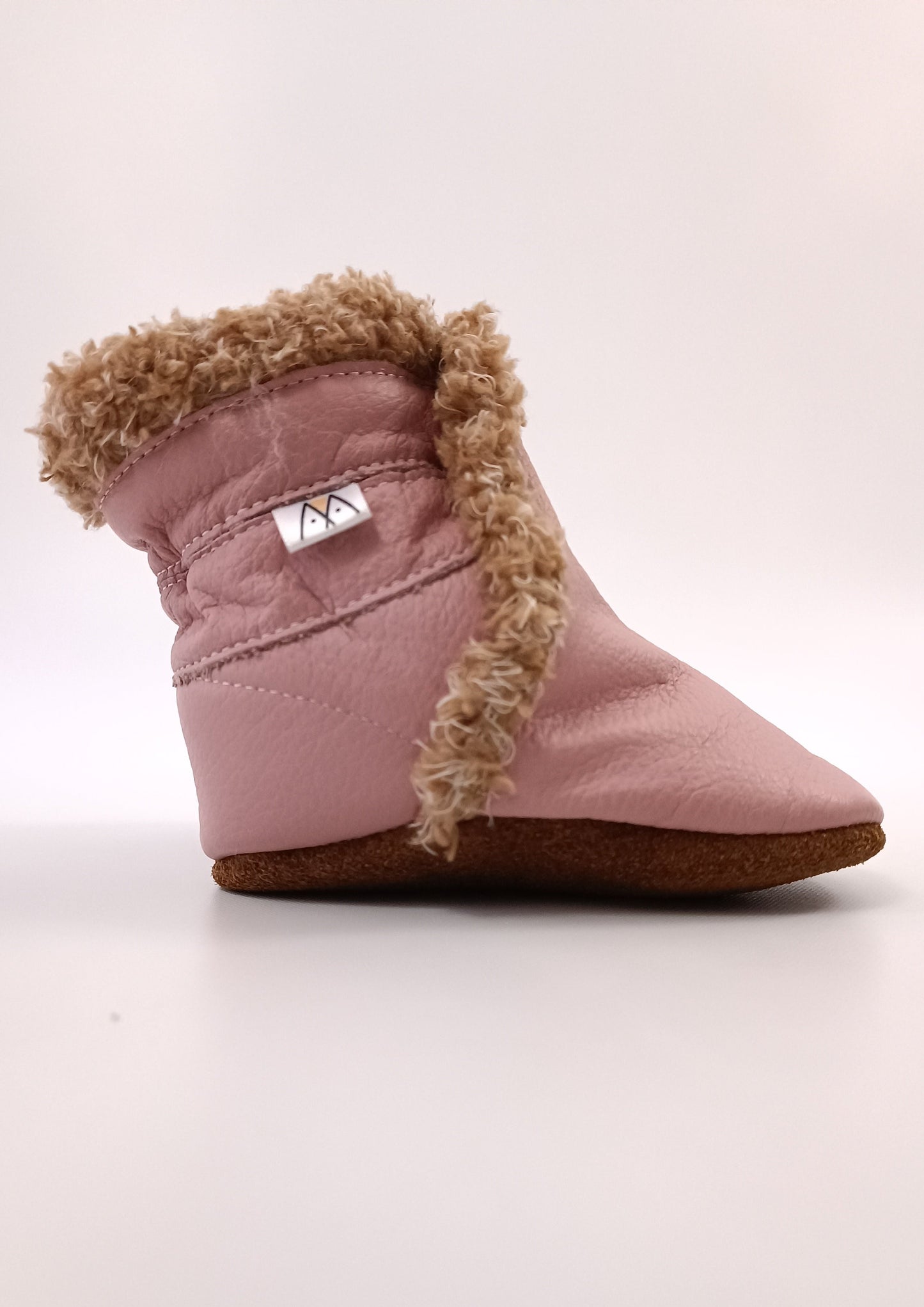 Botas para bebita en cuero primeros pasos
