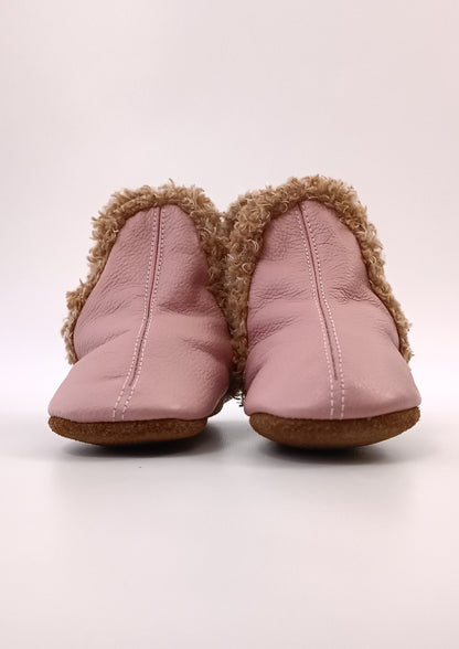 Botas para bebita en cuero primeros pasos