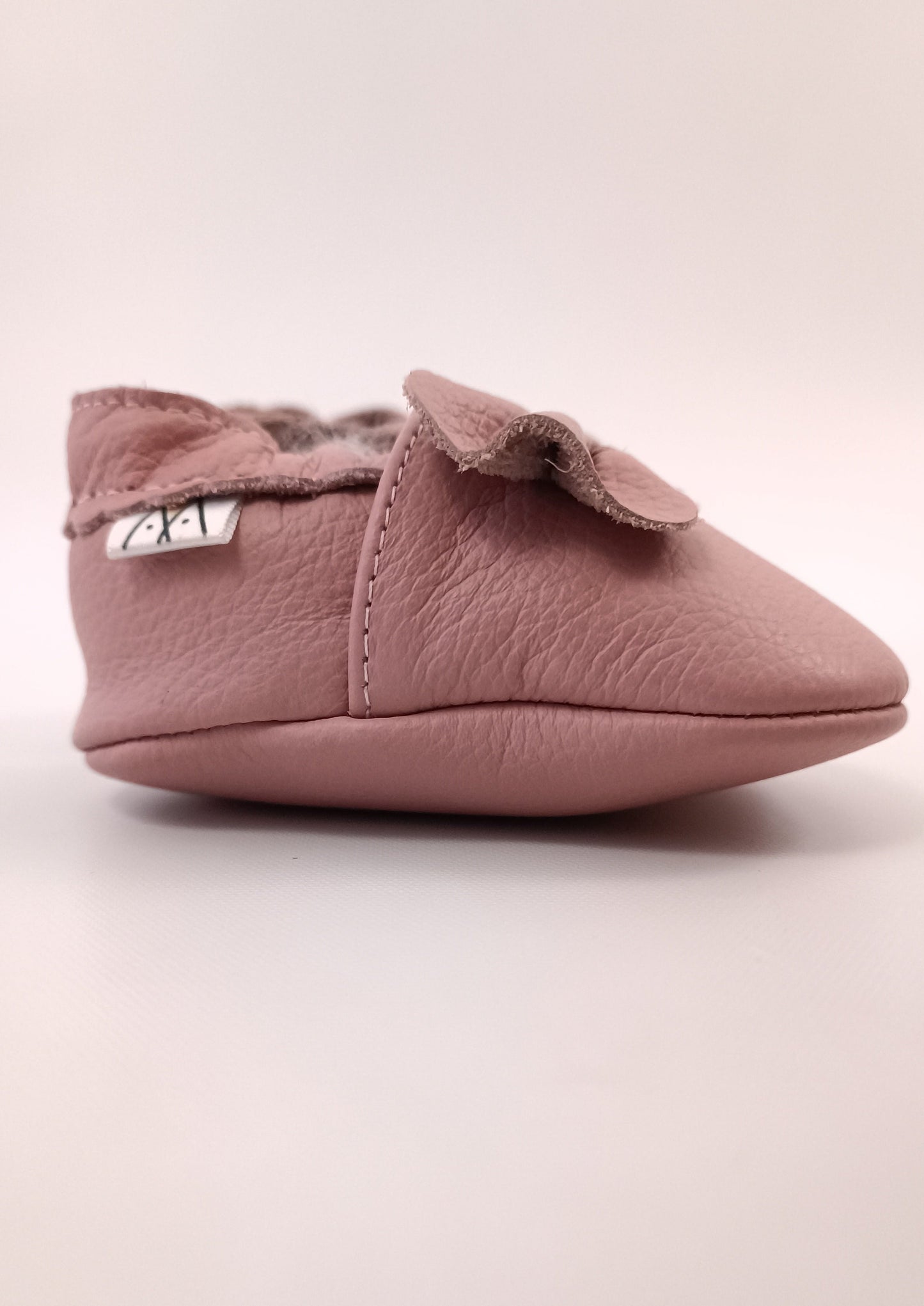 Zapatos Moñito para bebita en cuero primeros pasos