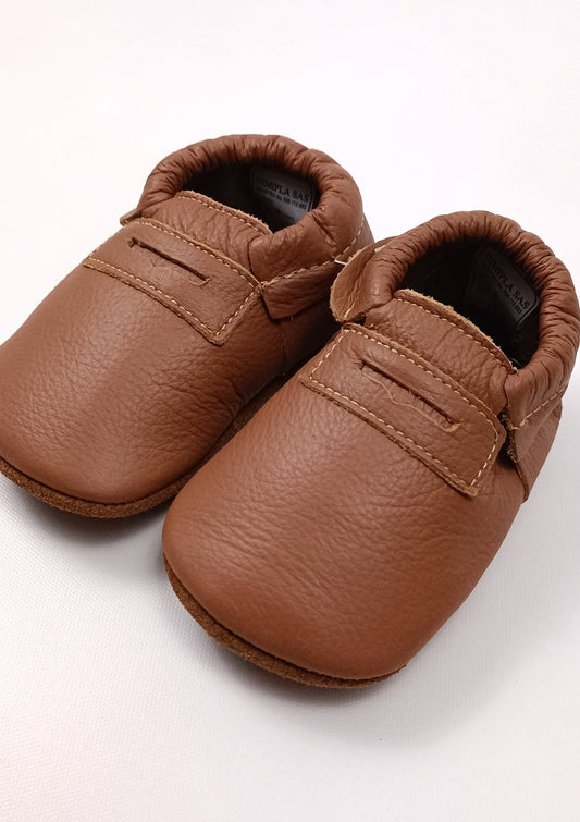 Zapatos Mocazin para bebito en cuero primeros pasos