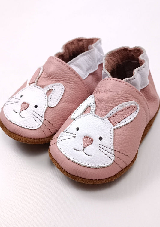 Zapatos Conejito para bebita en cuero primeros pasos