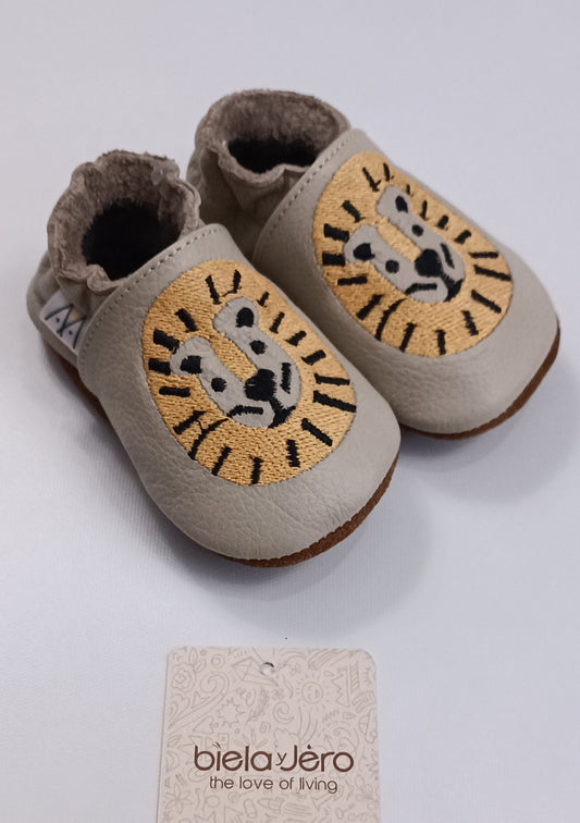 Zapatos unisex León para bebé en cuero primeros pasos