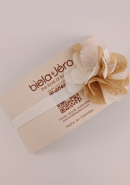 Accesorio balaca cintilla flor en fibra para bebita