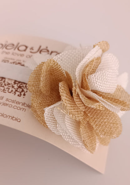 Accesorio balaca cintilla flor en fibra para bebita