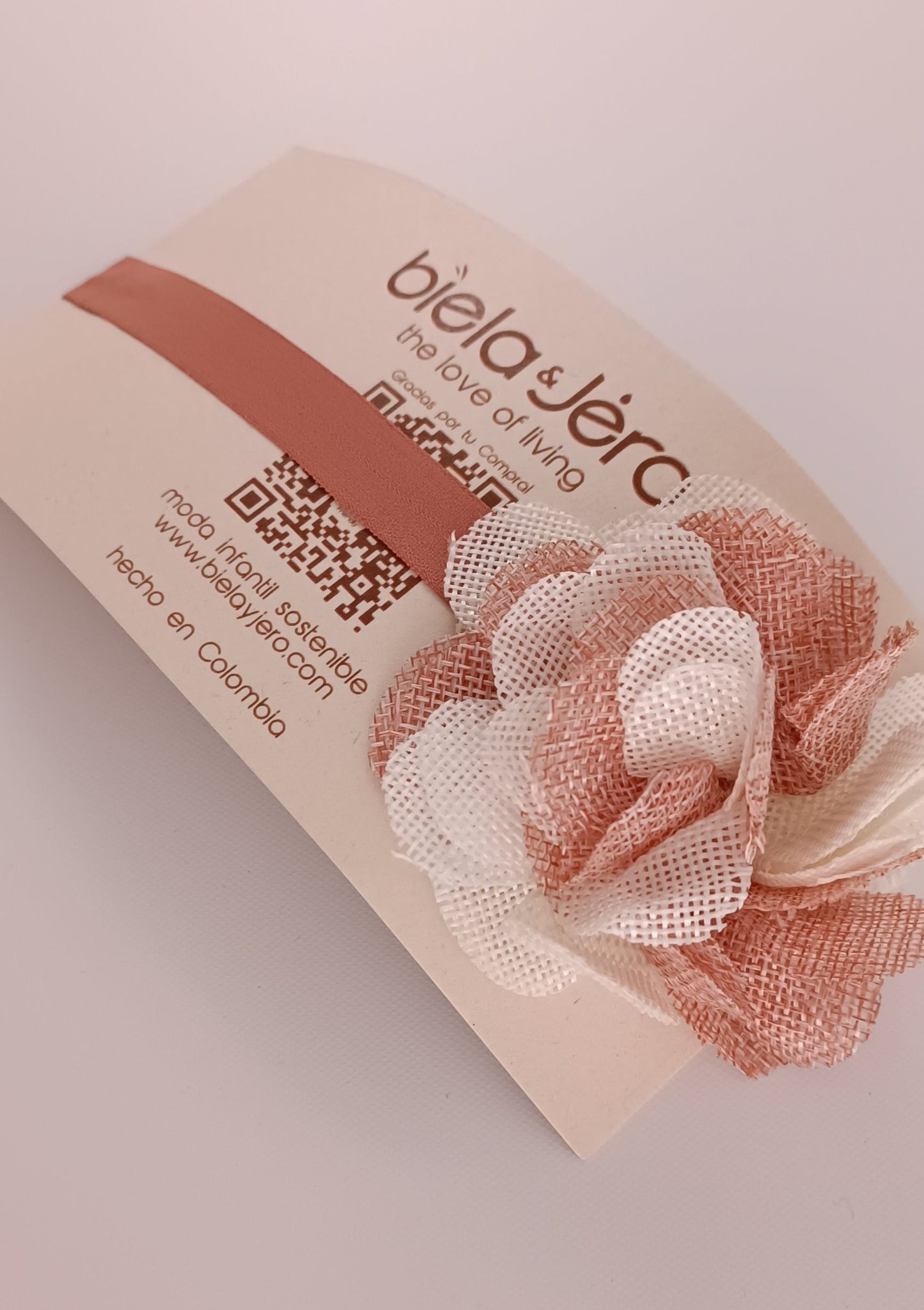 Accesorio balaca cintilla flor en fibra para bebita