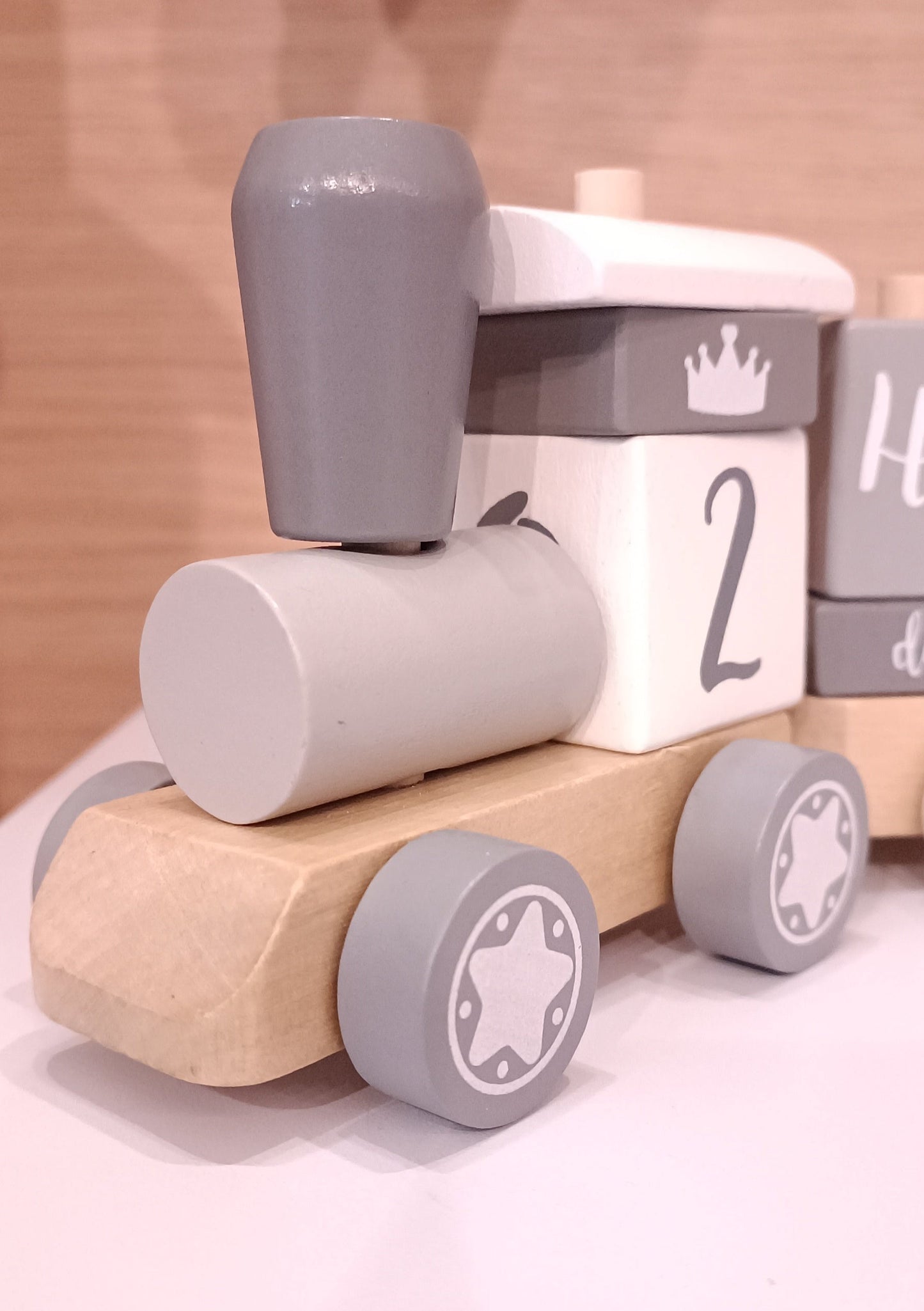 Tren de bloques de madera, regalo divertido!