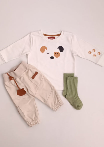 Conjunto Niña cargo perrito