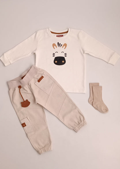 Conjunto Niña cargo cebra