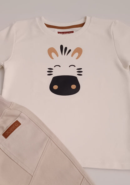 Conjunto Niña cargo cebra