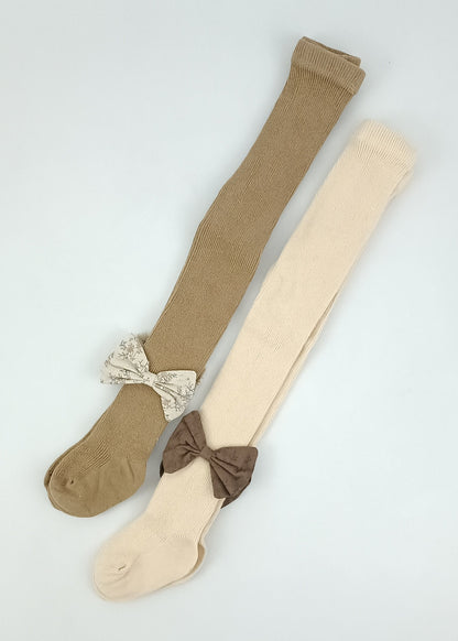 Media pantalón con moñitos bebita