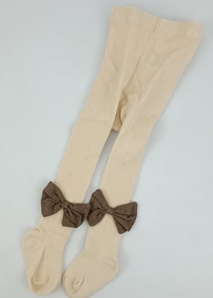 Media pantalón con moñitos bebita