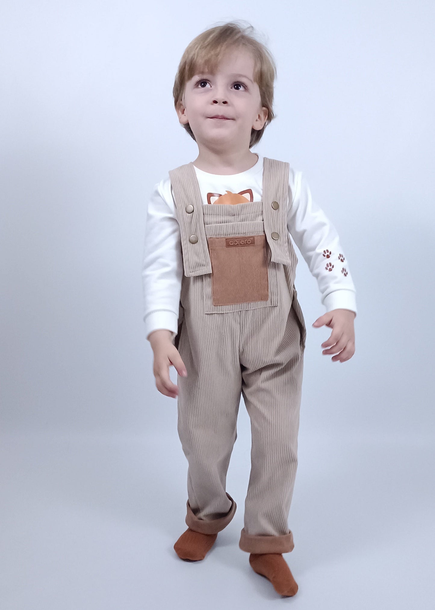 Conjunto unisex overol pana (bebita, bebito, niña y niño)