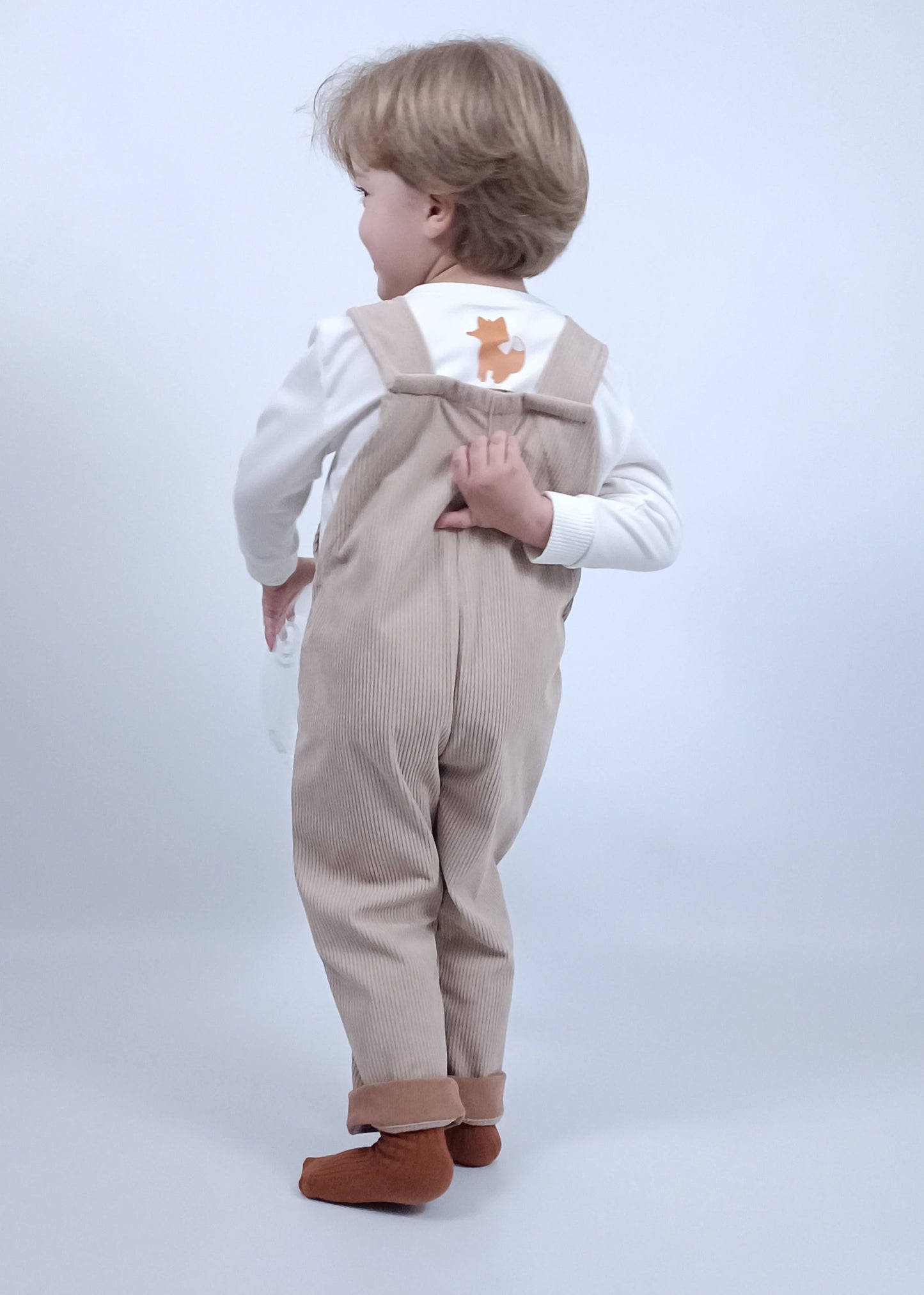 Conjunto unisex overol pana (bebita, bebito, niña y niño)
