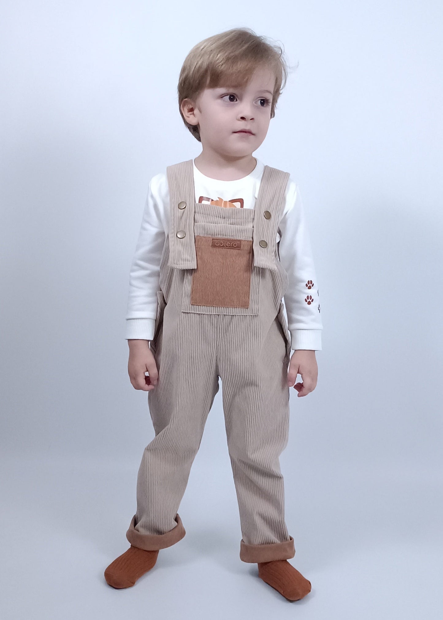 Conjunto unisex overol pana (bebita, bebito, niña y niño)