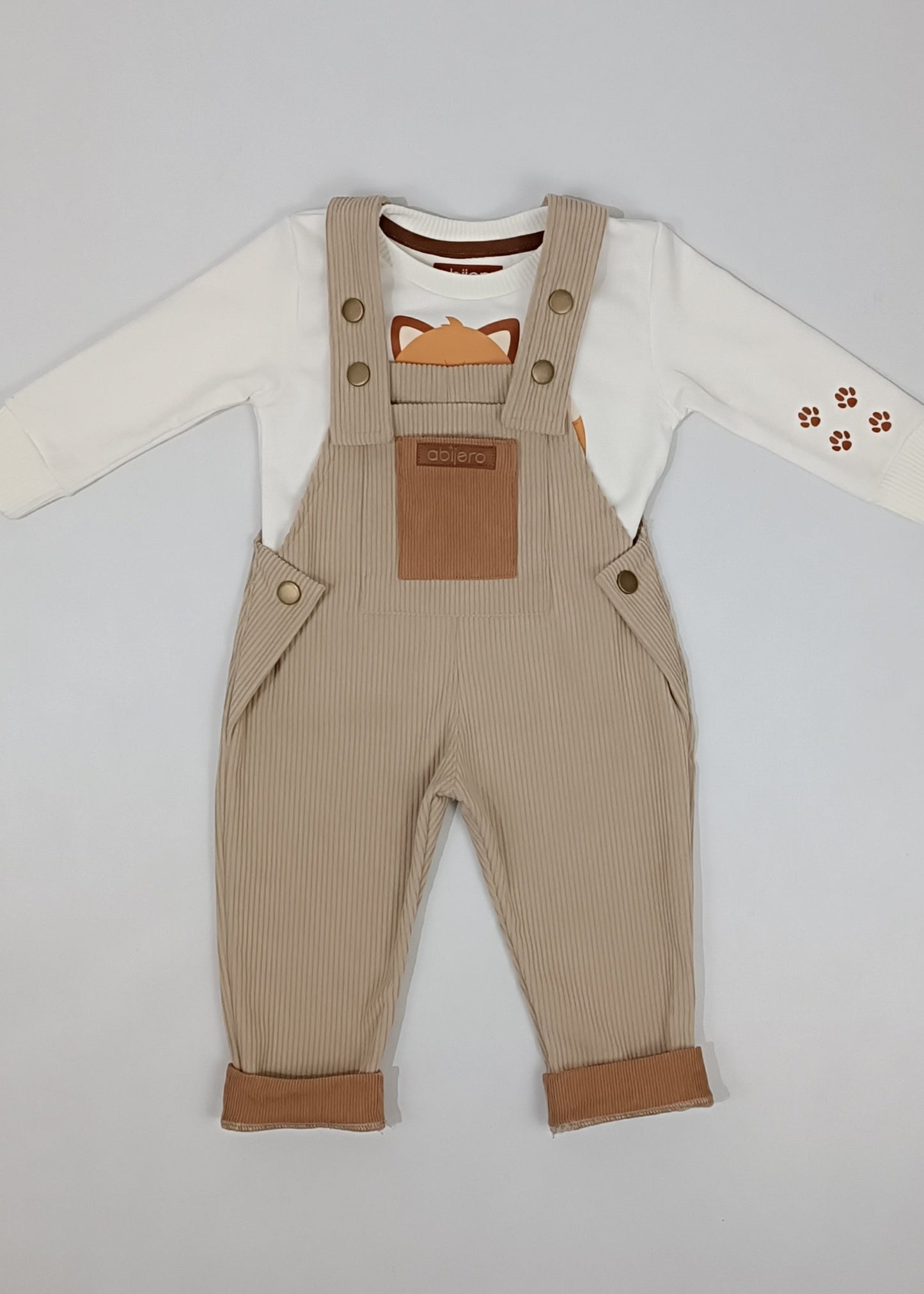 Conjunto unisex overol pana (bebita, bebito, niña y niño)