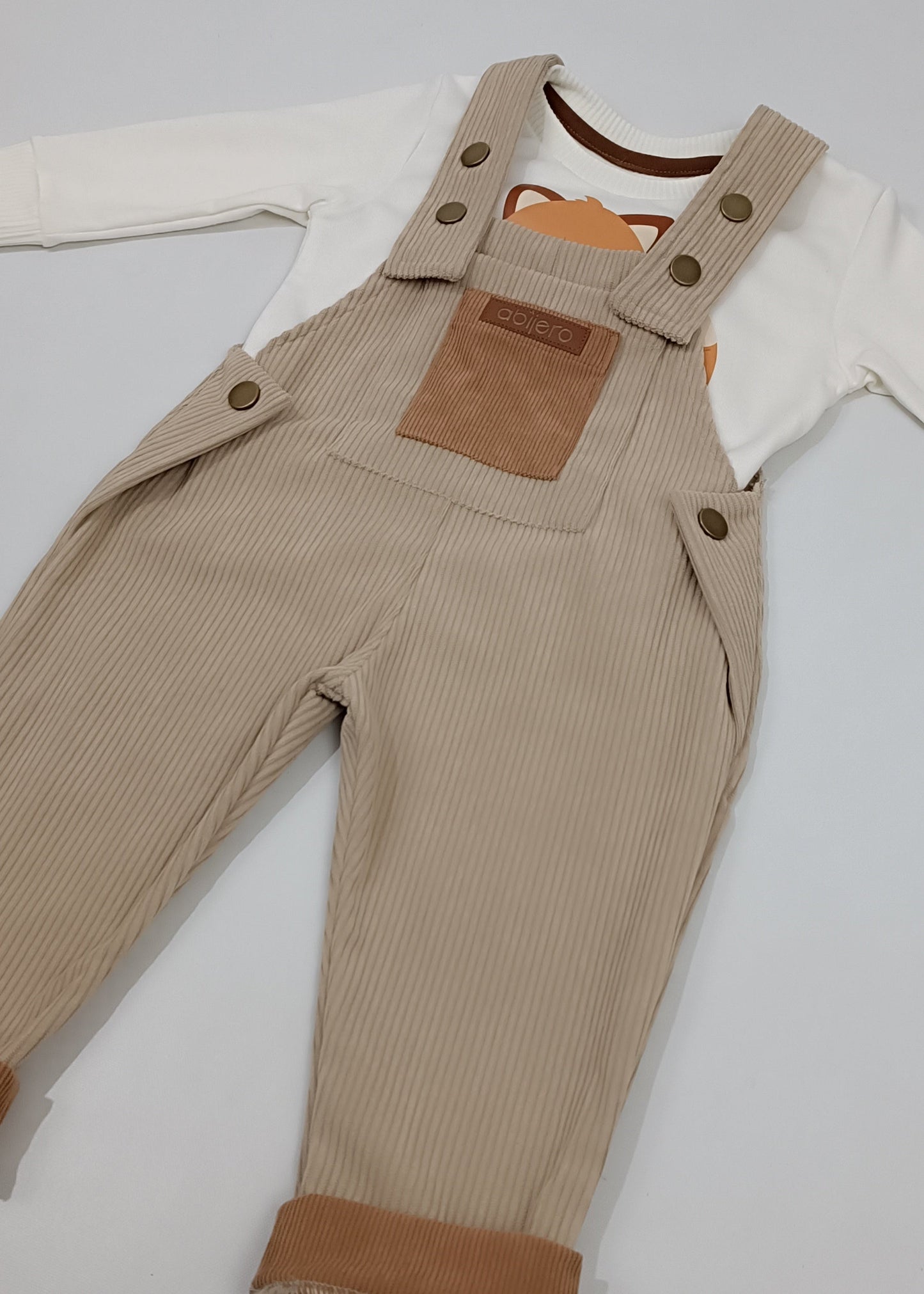 Conjunto unisex overol pana (bebita, bebito, niña y niño)
