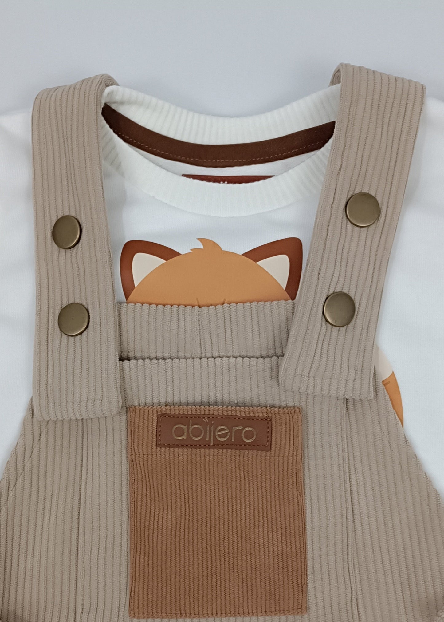Conjunto unisex overol pana (bebita, bebito, niña y niño)