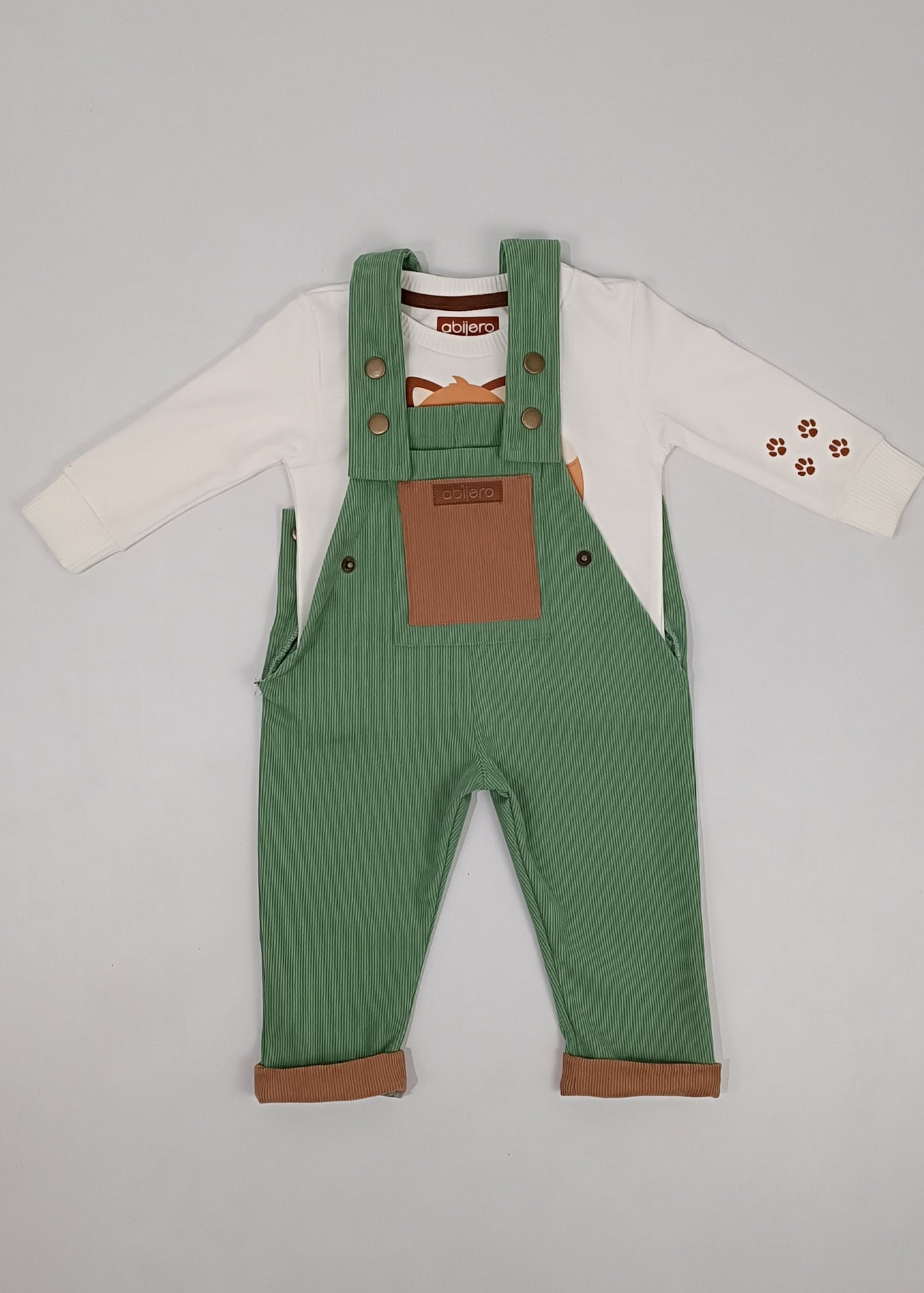 Conjunto unisex overol pana (bebita, bebito, niña y niño)